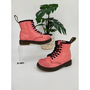 Doc Martens Girls 1460 T Pink Leather Combat Boots Size 9 US